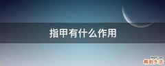 指甲有什么作用