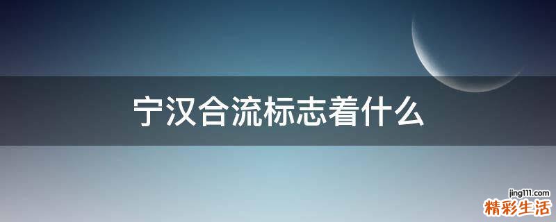 宁汉合流标志着什么
