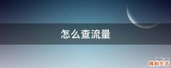 怎么查流量