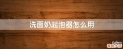 洗面奶起泡器怎么用