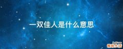 一双佳人是什么意思