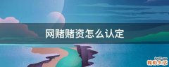 网赌赌资怎么认定