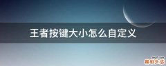 王者按键大小怎么自定义