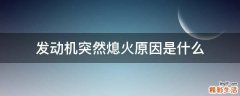 发动机突然熄火原因是什么