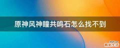 原神风神瞳共鸣石怎么找不到
