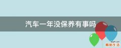 汽车一年没保养有事吗