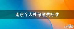 南京个人社保缴费标准