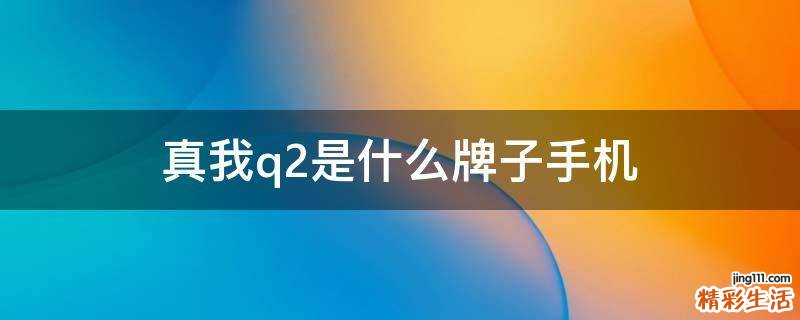 真我q2是什么牌子手机