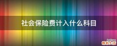 社会保险费计入什么科目