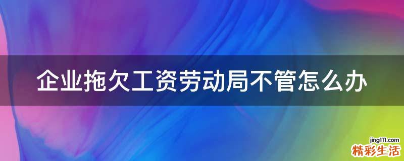 企业拖欠工资劳动局不管怎么办