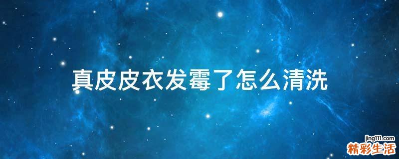 真皮皮衣发霉了怎么清洗