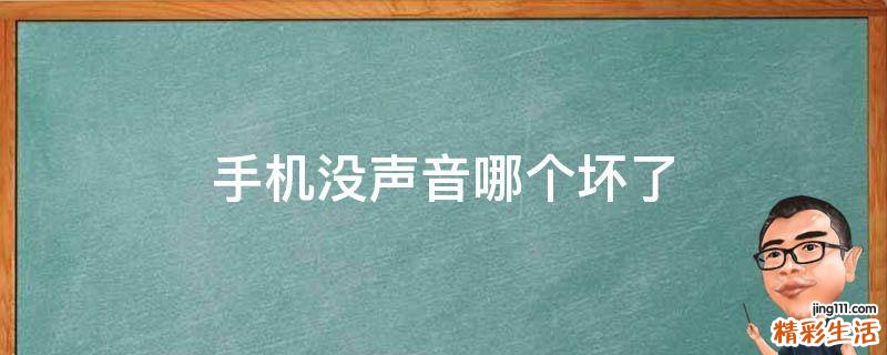 手机没声音哪个坏了