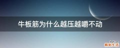 牛板筋为什么越压越嚼不动