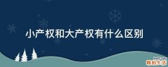 小产权和大产权有什么区别