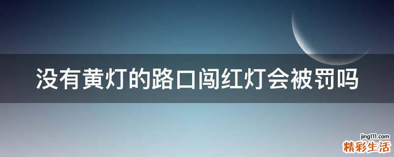 没有黄灯的路口闯红灯会被罚吗