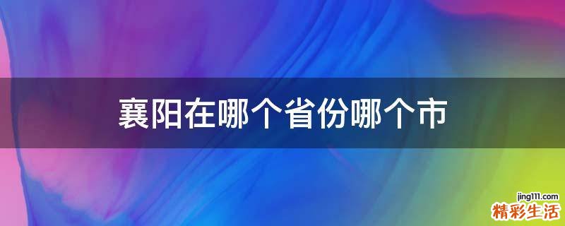襄阳在哪个省份哪个市
