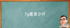 7g是多少斤