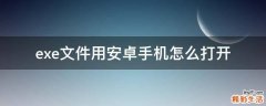.exe文件用安卓手机怎么打开