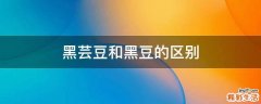 黑芸豆和黑豆的区别