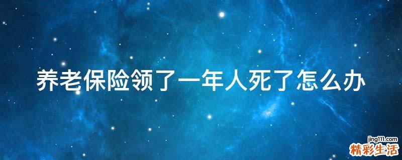 养老保险领了一年人死了怎么办