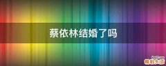 蔡依林结婚了吗