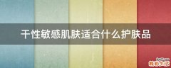 干性敏感肌肤适合什么护肤品