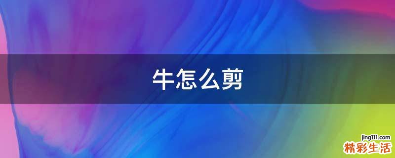 牛怎么剪