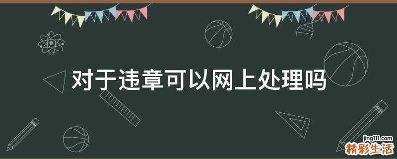 对于违章可以网上处理吗