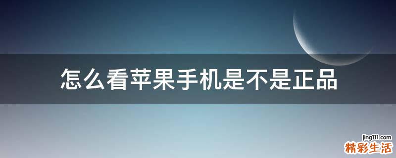 怎么看苹果手机是不是正品