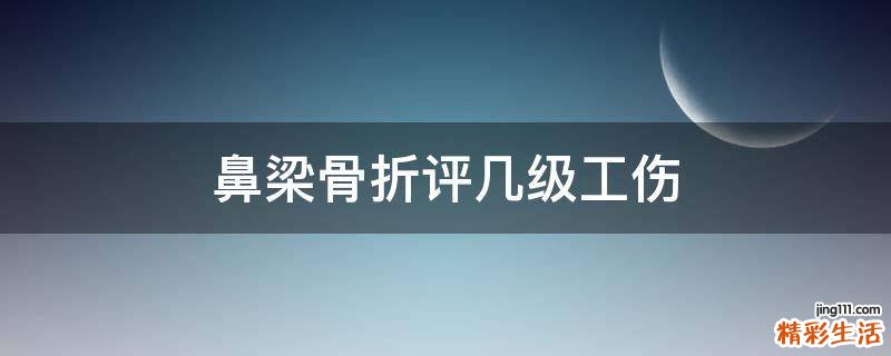 鼻梁骨折评几级工伤