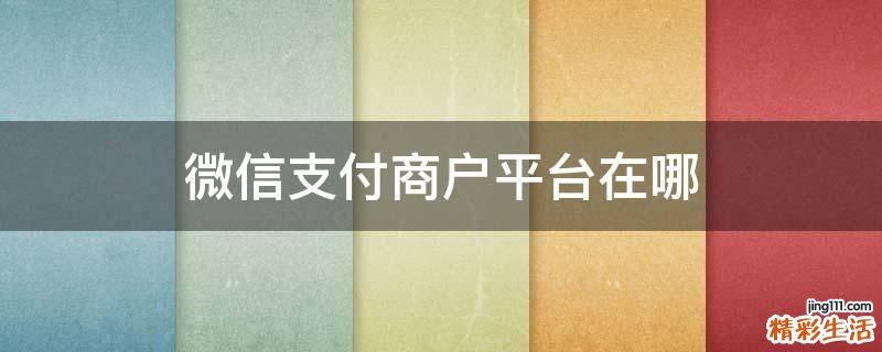 微信支付商户平台在哪