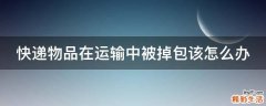 快递物品在运输中被掉包该怎么办