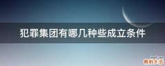 犯罪集团有哪几种些成立条件