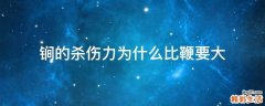 锏的杀伤力为什么比鞭要大