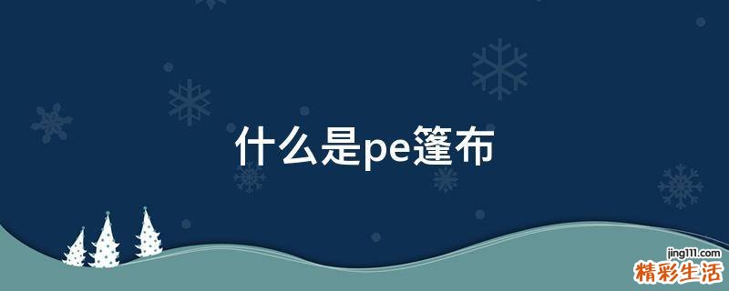 什么是pe篷布