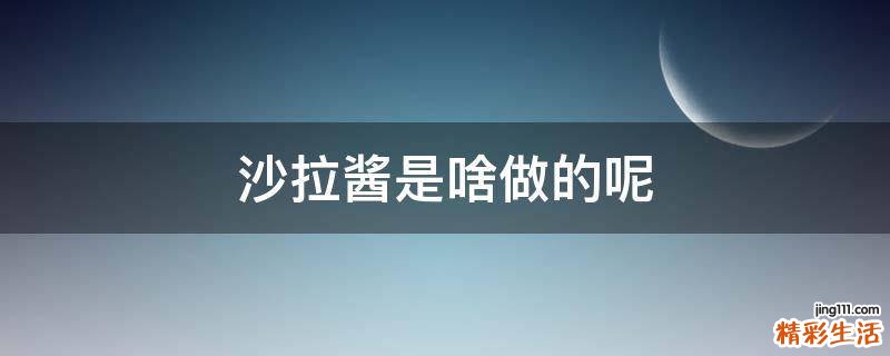 沙拉酱是啥做的呢