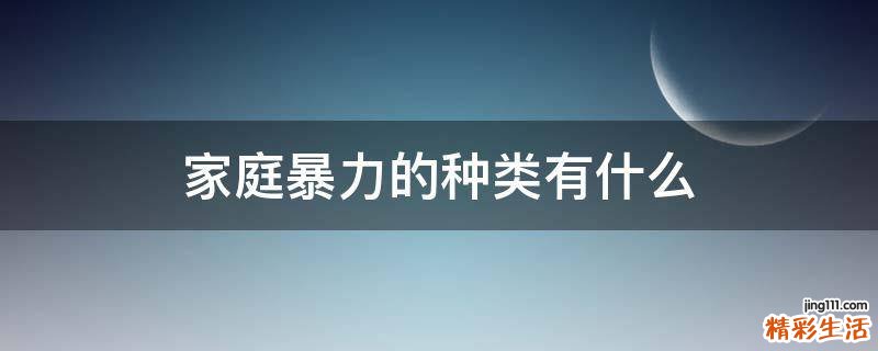 家庭暴力的种类有什么