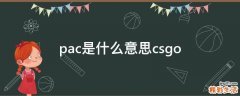 pac是什么意思csgo