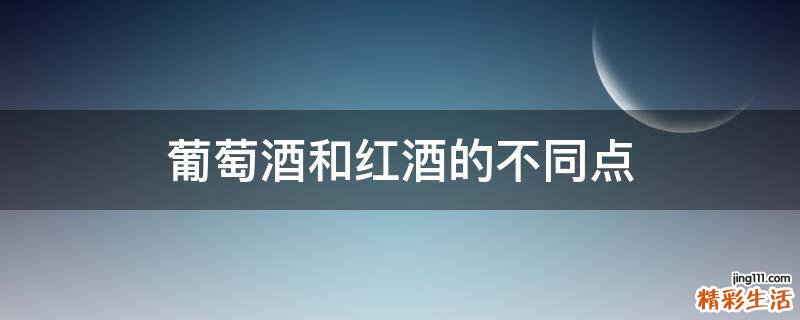 葡萄酒和红酒的不同点