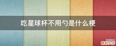 吃星球杯不用勺是什么梗