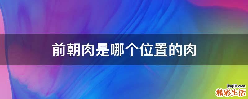 前朝肉是哪个位置的肉
