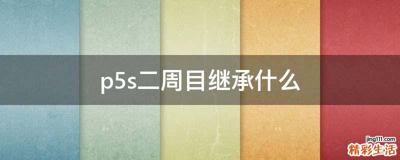 p5s二周目继承什么