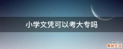 小学文凭可以考大专吗
