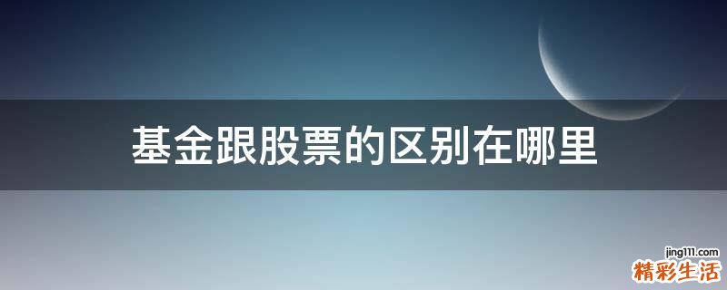 基金跟股票的区别在哪里