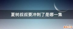 夏树叔叔要冲刺了是哪一集
