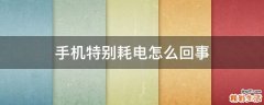 手机特别耗电怎么回事
