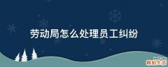 劳动局怎么处理员工纠纷