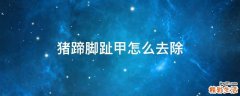 猪蹄脚趾甲怎么去除