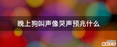 晚上狗叫声像哭声预兆什么