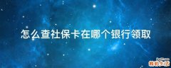 怎么查社保卡在哪个银行领取